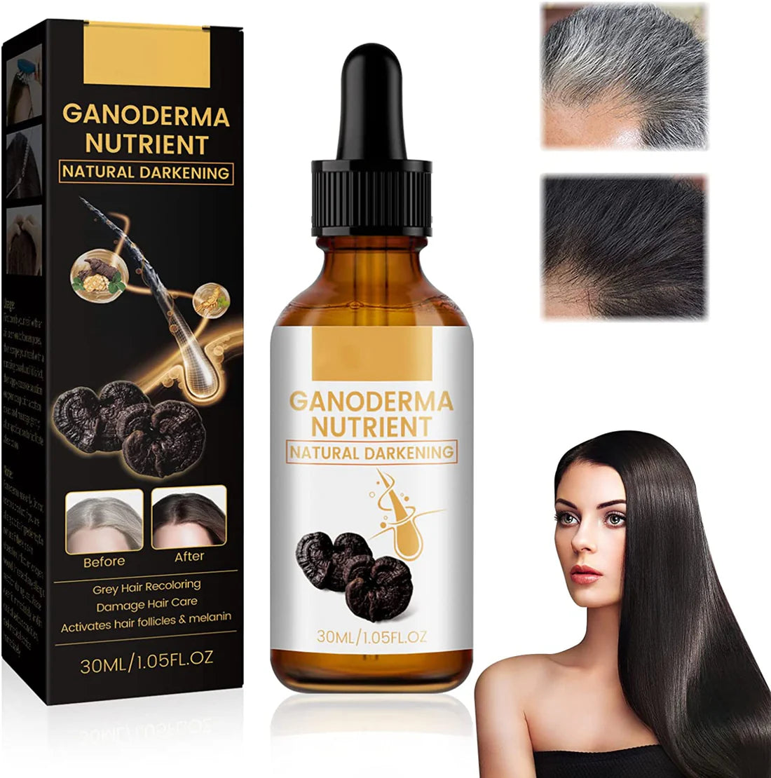 Ganoderma Nutrient™️ - Oscurecimiento Natural Serum Capilar